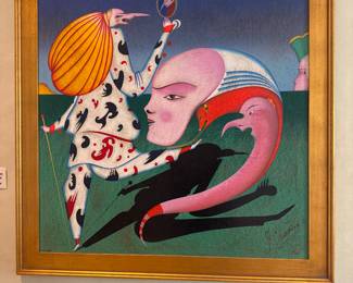 Michal Chemiakin “Shadow With a Mirror” 1977 .Serigraph on Canvas