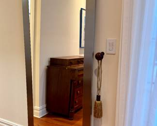Crate and Barrel Nickle Floor Mirror. Approx. 6x3 Feet