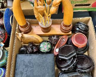 Teak Asian Stands and Misc.