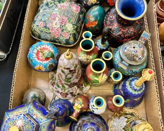 Cloisonne Vases and Boxes 