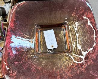 Large Art Glass Plate
