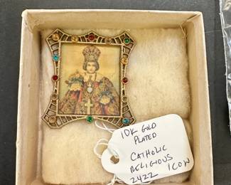 Gold Plated Frame Catholic Religious Icon