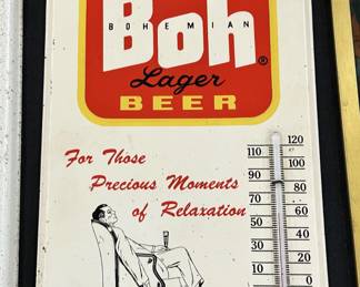 Boh Bohemian Lager Beer Advertising Thermometer