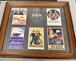 Framed USN Collectibles