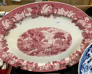 Red and White Platter