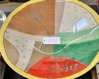 Large Glass Susan Ward Art Plate