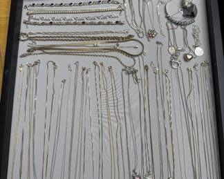 Sterling silver necklaces and bracelets, all $10 each
