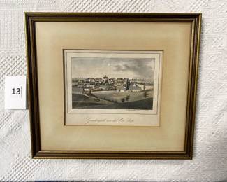 Gnadenfeld colored lithograph