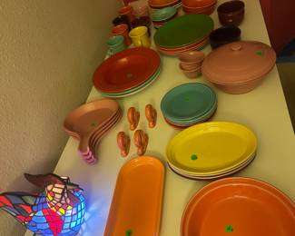 Fiesta ware mostly from the 1990s, some retired colors.