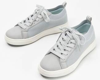 Propet Knit Lace-Up Sneakers - Kenna, Jade Mint, Size 8