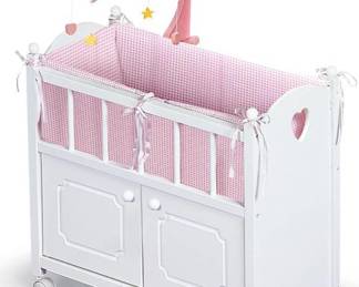 Badger Basket Wooden Toy Doll Bed with Bedding