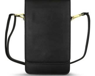 Gear Beast RFID Crossbody Phone Holder With Detachable Strap, Black