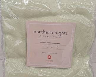 Northern Nights Rayon Made From Bamboo & Cotton Logan Blanket, Spring Green