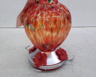 Ultimate Innovations Glass Hummingbird Feeder