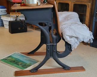 CAST IRON STUDENT DESK