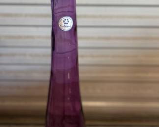 Tall purple vase