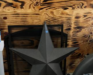 Large Metal lighted Star - Metal Fireplace screens (2)