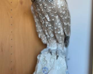 Hand-Painted Porcelain Eagle. Measures 16" H x 12" D x 6" W. Photo 1 of 2.