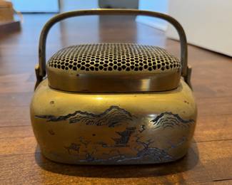 Antique Pierced Brass Handwarmer. Photo 1 of 2.