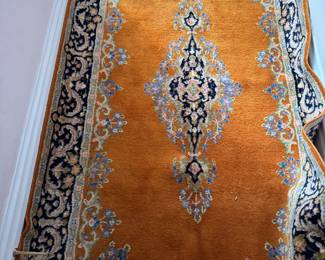 Vintage Orange Persian Rug. Measures 3' x 5. Photo 1 of 2.