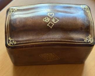 Leather Two-Deck Card Case. Photo 2 of 4.