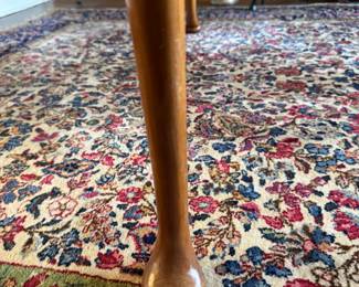 Queen Anne-Style Two-Drawer Game Table with Pad Feet. Measures 32" x 32" x 29.5" H with 24" Clearance. Photo 6 of 6.