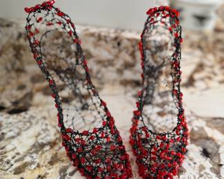 Wire and Beaded Ruby Slippers.