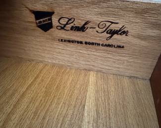 Link-Taylor Mahogany Drop Down Chest of Drawers. Measures 24" x 15" x 56" H. Photo 4 of 4.