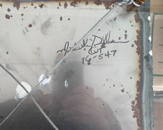 Framed Metal Abstract Art in Acrylic Frame - 2 Available. Signed By Artist. Photo 5 of 5.