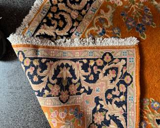 Vintage Orange Persian Rug. Measures 3' x 5. Photo 2 of 2.