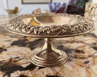 Sterling Silver Fruit Footed Compote. Photo 1 of 3.