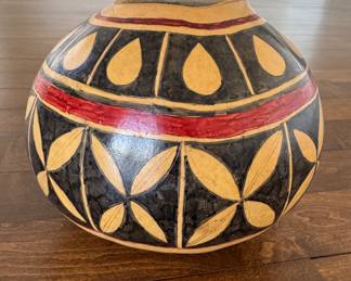 Peggy Seitz Henderson Reed Bowl. Signed by Artist. Photo 1 of 2.