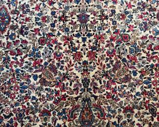 Vintage Kirman Rug. Measures 6' 8" x 10". Photo 2 of 3.