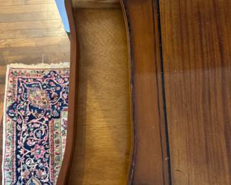 Queen Anne-Style Two-Drawer Game Table with Pad Feet. Measures 32" x 32" x 29.5" H with 24" Clearance. Photo 4 of 6.