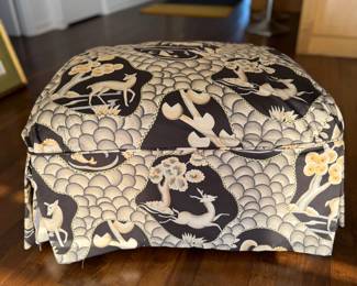 Skirted Slipcovered Ottoman. Photo 1 of 2.