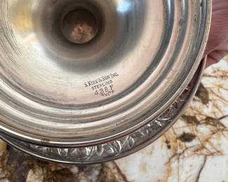 Sterling Silver Fruit Footed Compote. Photo 3 of 3.