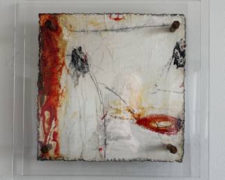 Framed Metal Abstract Art in Acrylic Frame - 2 Available. Signed By Artist. Photo 1 of 5.