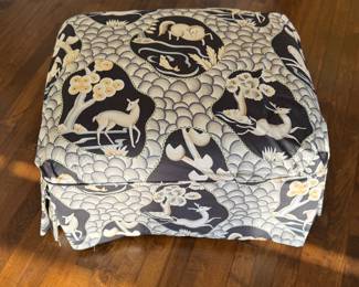 Skirted Slipcovered Ottoman. Photo 1 of 2.