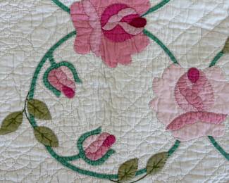 Pair of Vintage Hand-Made Quits. Each Measures 74" x 87". Photo 3 of 4.