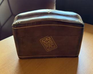 Leather Two-Deck Card Case. Photo 1 of 4.