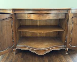 Vintage French Provincial Sideboard / Buffet Sourced from England. Measures 76" W x 24" D x 38" H. Photo 2 of 5.
