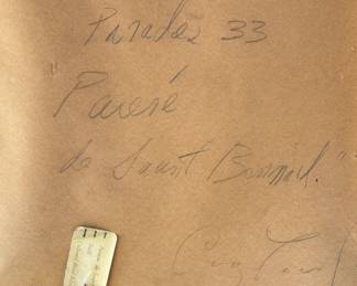 From the Divine Comedy Suite. Paradiso: Canto 33 "Saint Bernard's Prayer To the Virgin," Colored Wood Block. Signed and Numbered by Artist, Salvador Dali. Measures 10" x 12." Photo 4 of 5.