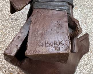 Brutalist Bronze Sculpture Signed By Artist Gary Buck. Photo 4 of 4.