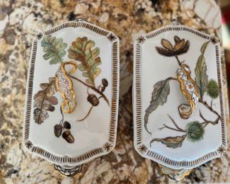 Pair of Lidded Porcelain Casseroles. Photo 2 of 2.