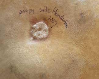 Peggy Seitz Henderson Reed Bowl. Signed by Artist. Photo 2 of 2.
