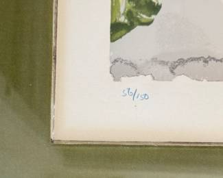 From the Divine Comedy Suite. Paradiso: Canto 33 "Saint Bernard's Prayer To the Virgin," Colored Wood Block. Signed and Numbered by Artist, Salvador Dali. Measures 10" x 12." Photo 2 of 5.