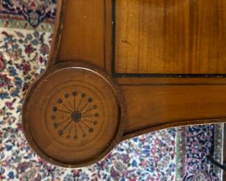 Queen Anne-Style Two-Drawer Game Table with Pad Feet. Measures 32" x 32" x 29.5" H with 24" Clearance. Photo 3 of 6.