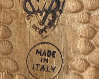 Italian Hand-Carved Walnut Bowl. Photo 3 of 3.