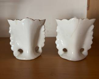 Pair Small of Porcelain Wedding Vases. Photo 2 of 2.