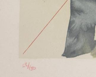 From the Divine Comedy Suite. Purgatory, Canto 20: The Avaricious, "Greed and Lavishness." Colored Wood Block. Signed and Numbered by Artist, Salvador Dali. Measures 10" x 12." Photo 2 of 5.